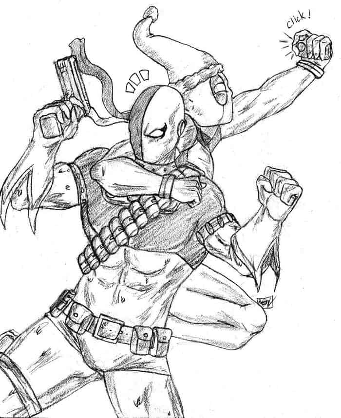 Christmas Coloring Pages Printable Deadpool