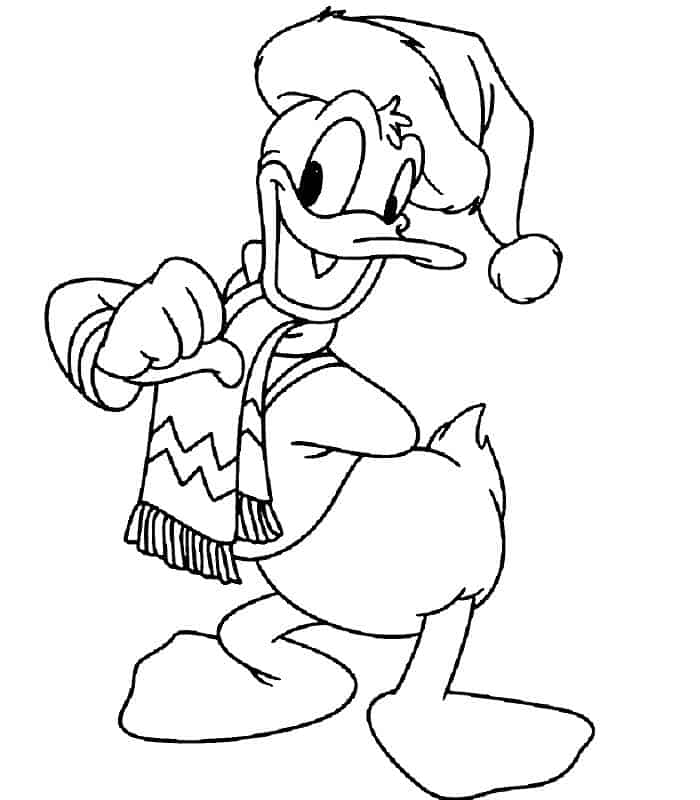 Christmas Duck Coloring Pages