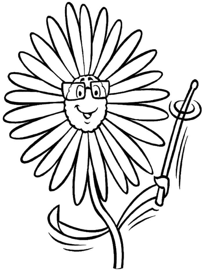 Coloring Book Pages For Sunflower