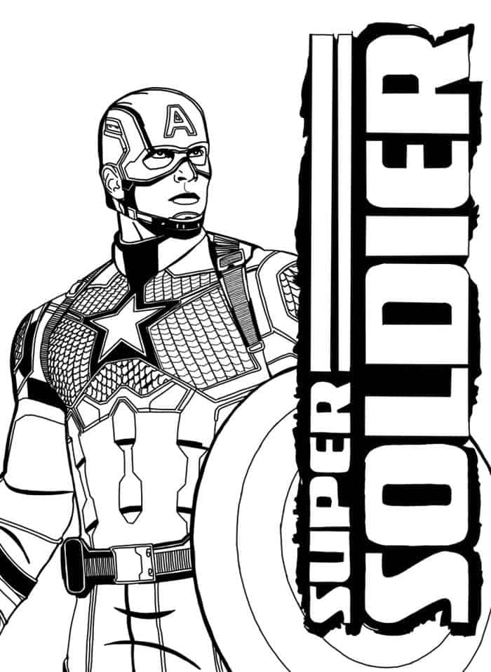 Coloring Captain America Pages