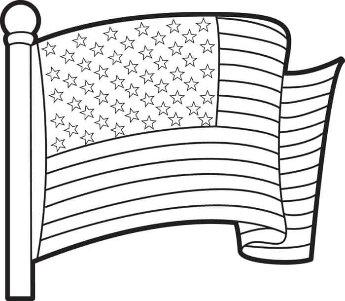 Coloring Pages American Flag