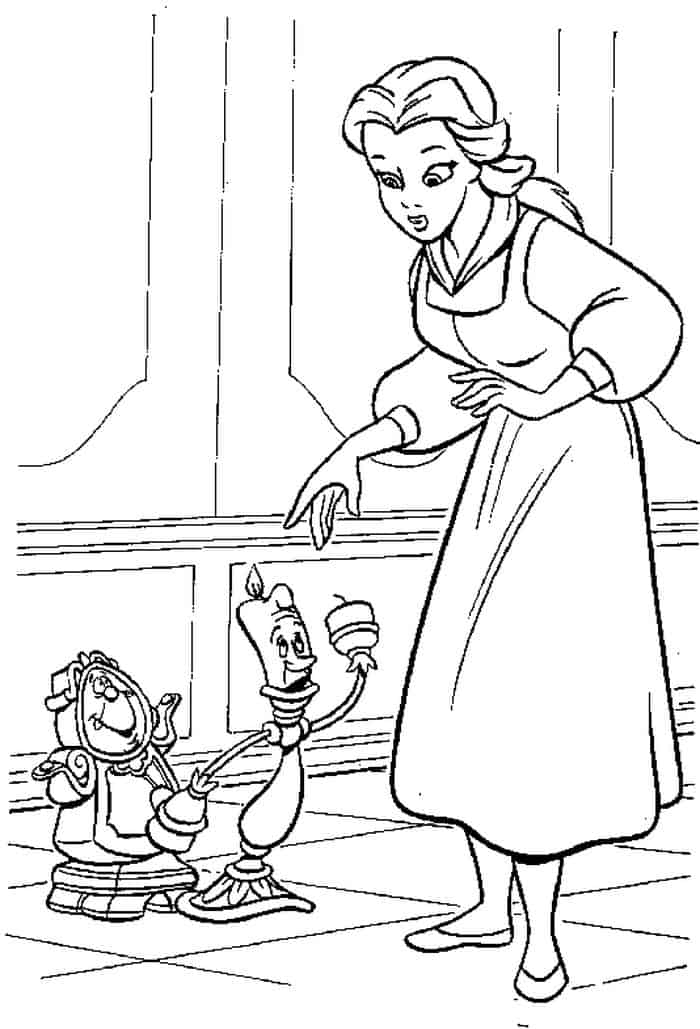 Coloring Pages Beauty And The Beast 2017