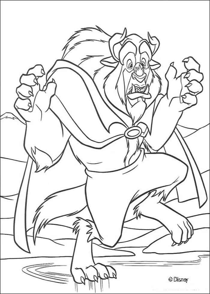 Coloring Pages Beauty And The Beast Evil