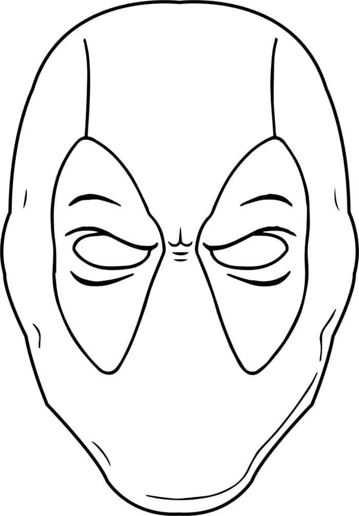 Coloring Pages Deadpool Face