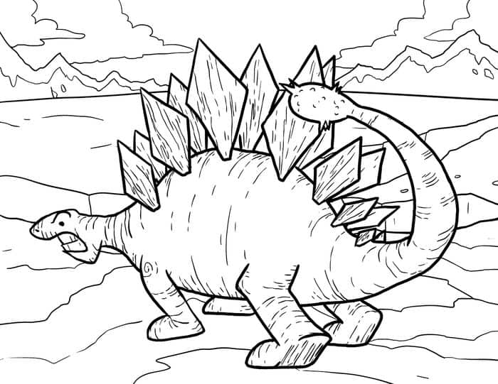 Coloring Pages Dinosaurs Stegosaurus