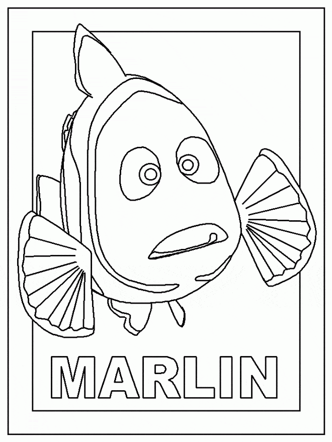 Coloring Pages Finding Nemo Marlin