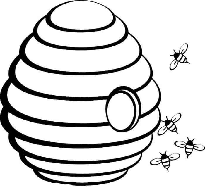 Coloring Pages For Kids Bee Hive