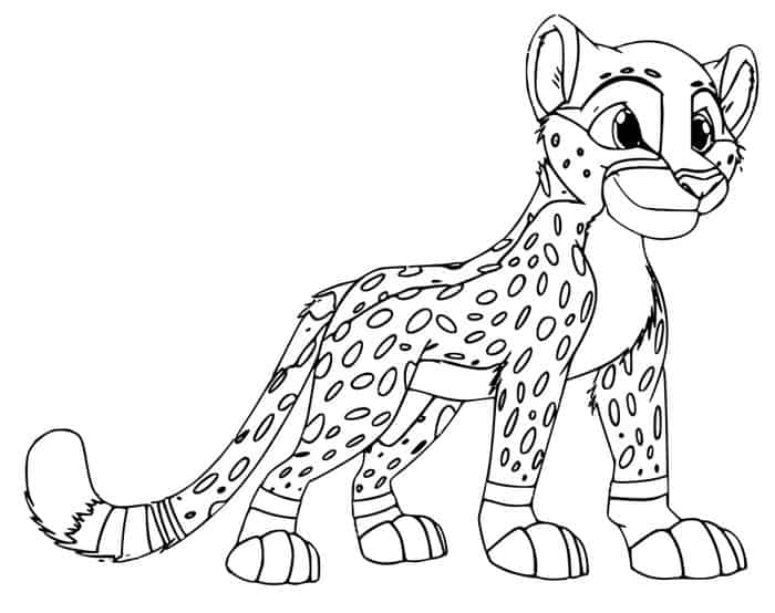 Coloring Pages For Kids Cheetah