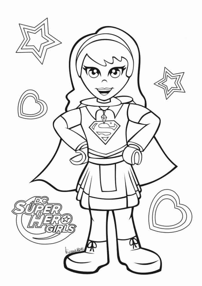 Coloring Pages For Kids Supergirl Printable