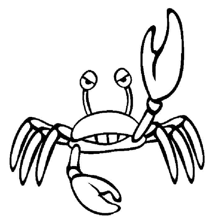 Coloring Pages For Toddler Crab