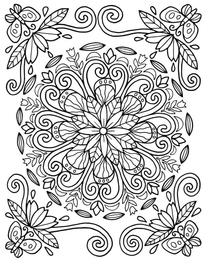 Coloring Pages Mandala Sunflower