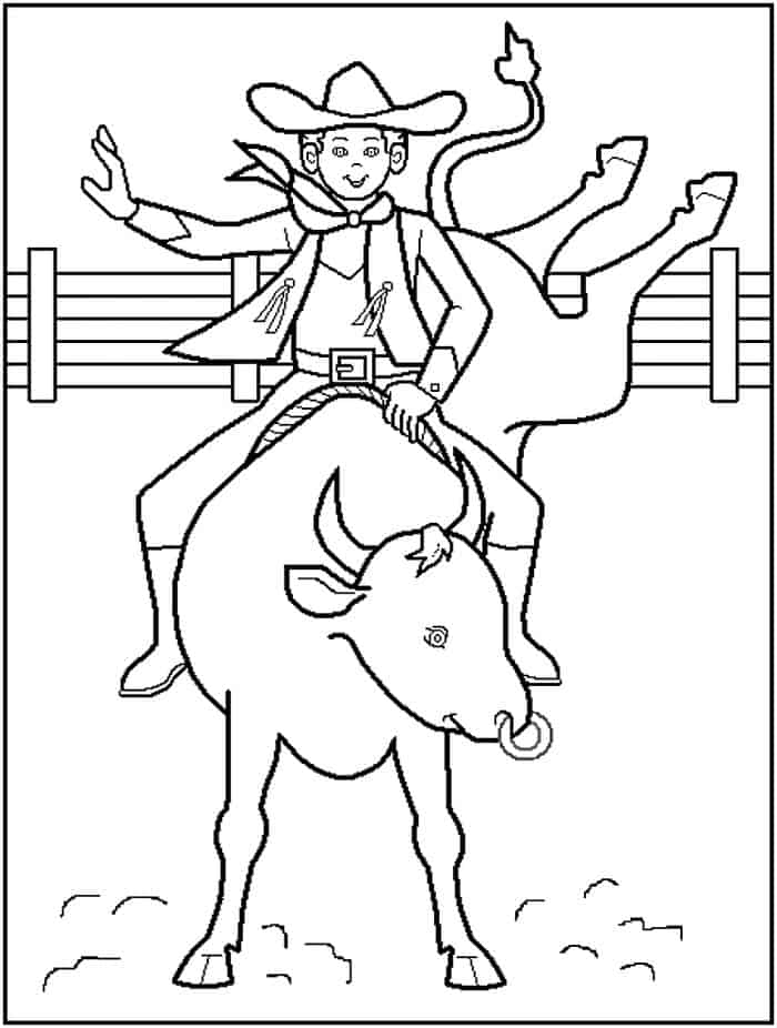 Coloring Pages Of A Cowboy