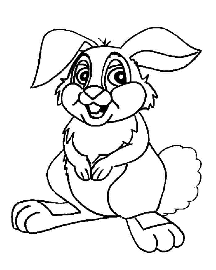 Coloring Pages Of A Rabbit