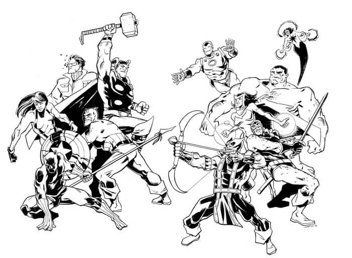 Coloring Pages Of All The Avengers