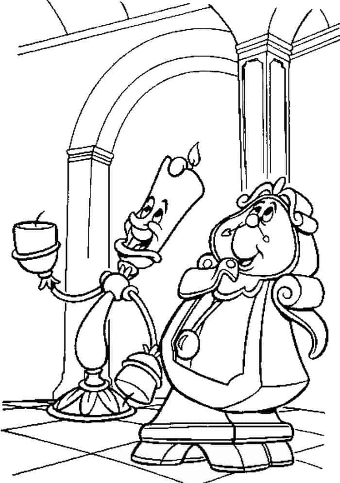 Coloring Pages Of Beauty And The Beast