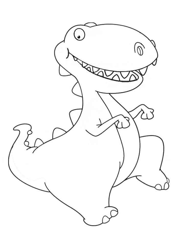 Coloring Pages Of Cartoon Dinosaurs
