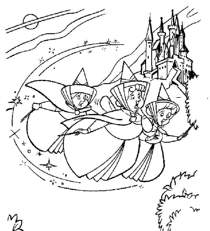 Coloring Pages Of Sleeping Beauty Castle