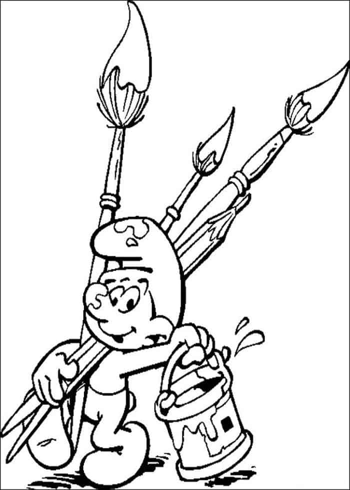 Coloring Pages Of Smurfs Harde
