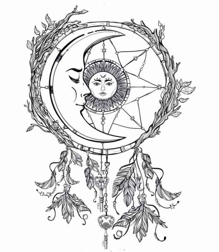 Coloring Pages Of Stars And Moon
