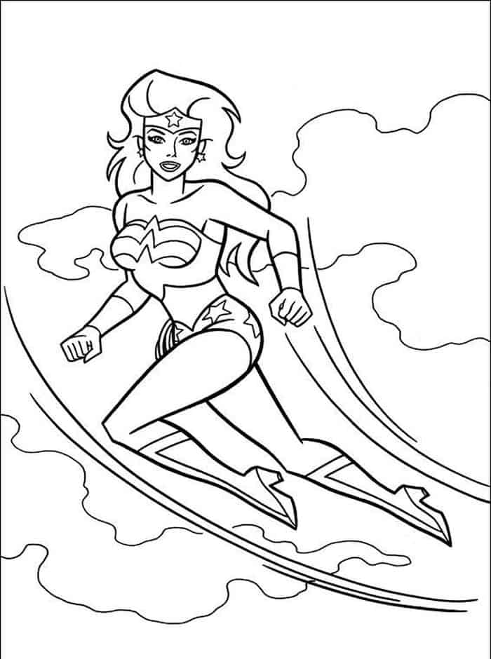 Coloring Pages Of Wonder Woman Full Body