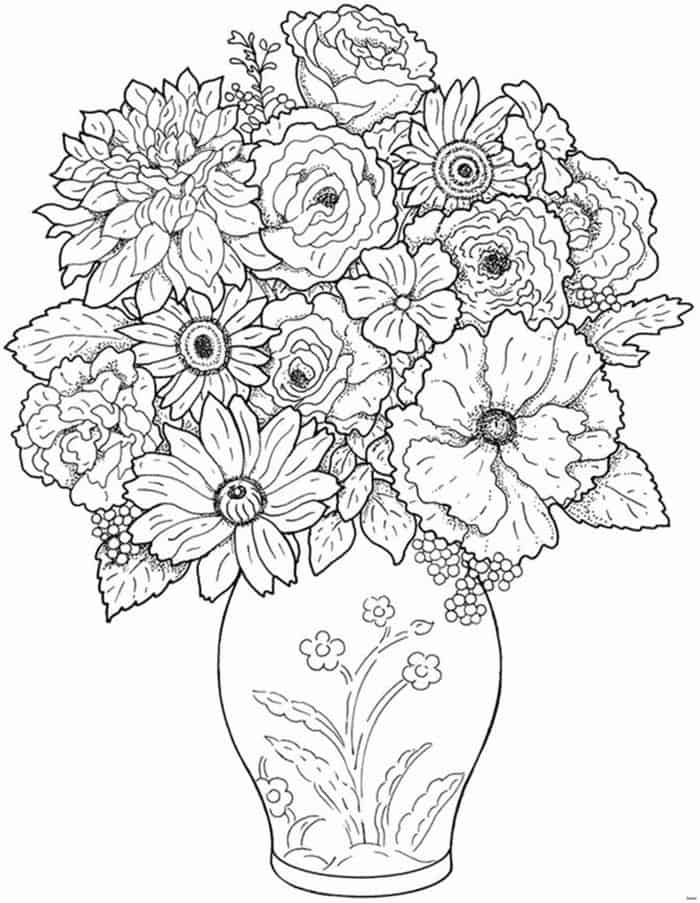 Coloring Pages Sunflower Mason Jar