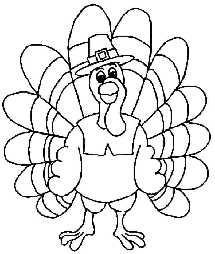 Coloring Pages Turkey Thanksgiving