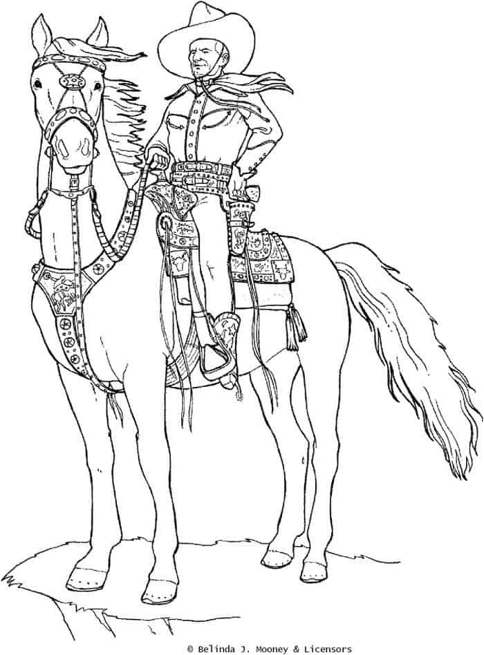 Cowboy And Indian Coloring Pages