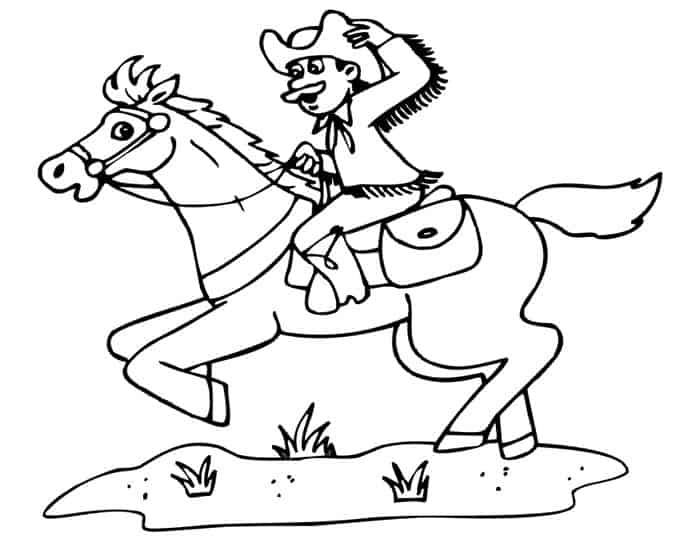 Cowboy Coloring Pages Free Printable