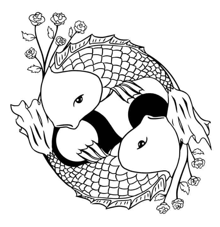 Coy Fish Coloring Pages