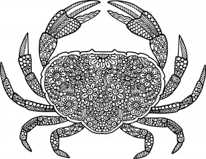 Crab Mandala Coloring Pages