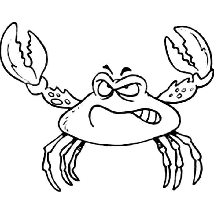Crab Printables Coloring Pages