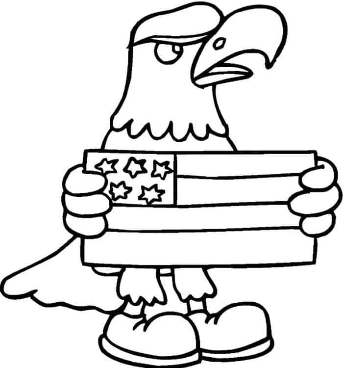 Cute American Flag Coloring Pages