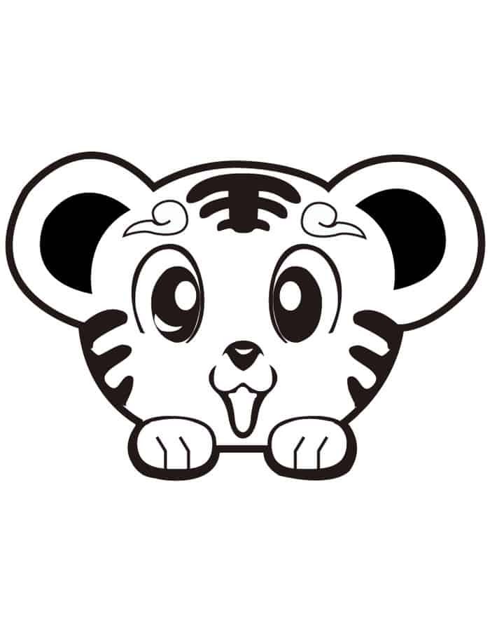 Cute Baby Tiger Coloring Pages