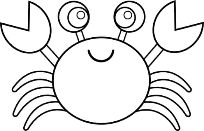 Cute Crab Animal Coloring Pages