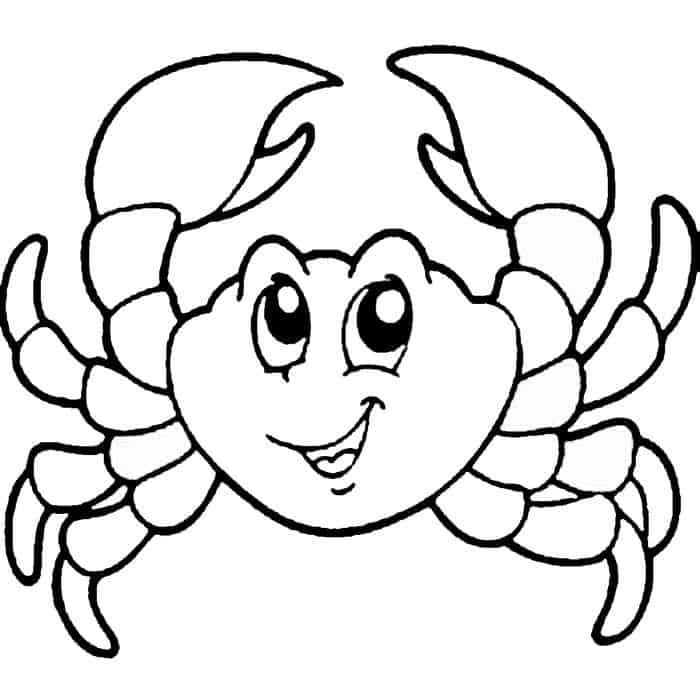 Cute Crab Coloring Pages