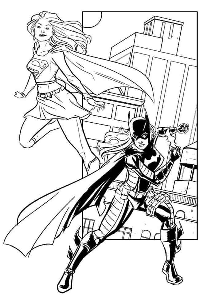 Dc Comics Characters Coloring Pages Batgirl