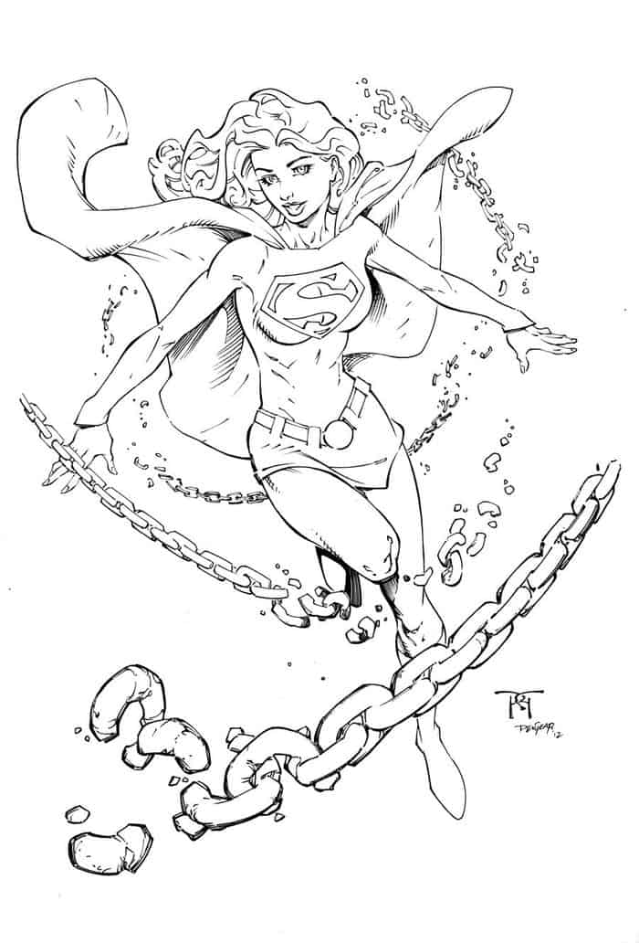 Dc Comics Coloring Pages Superheroes Supergirl