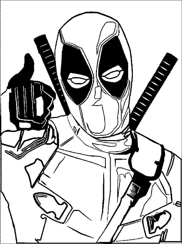 Deadpool Coloring Pages For Adults