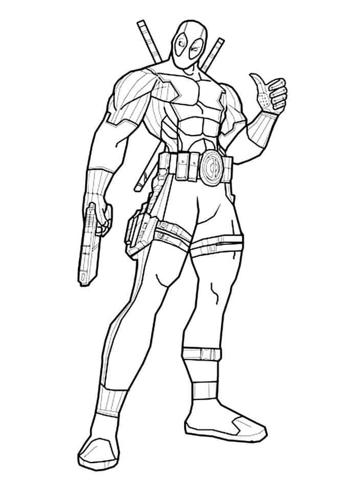 Deadpool Coloring Pages Hug