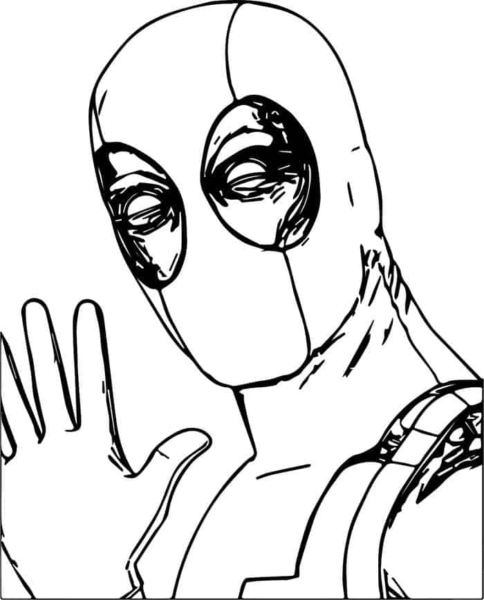 Deadpool Facemask Coloring Pages