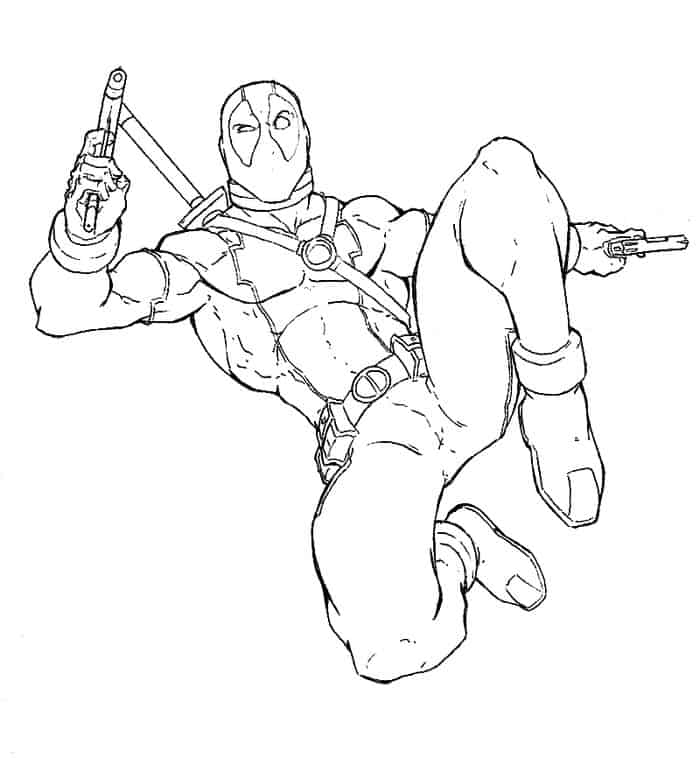 Deadpool Marvel Coloring Pages