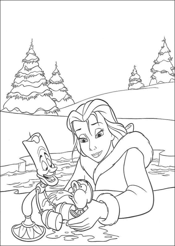 Disney Beauty And The Beast Coloring Pages