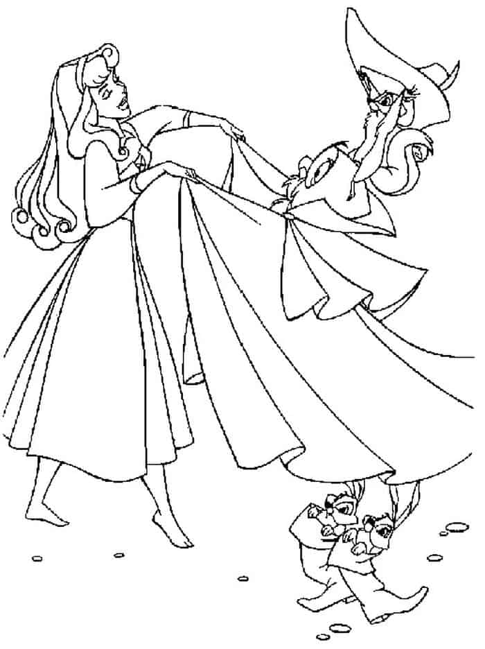 Disney Sleeping Beauty Animal Coloring Pages
