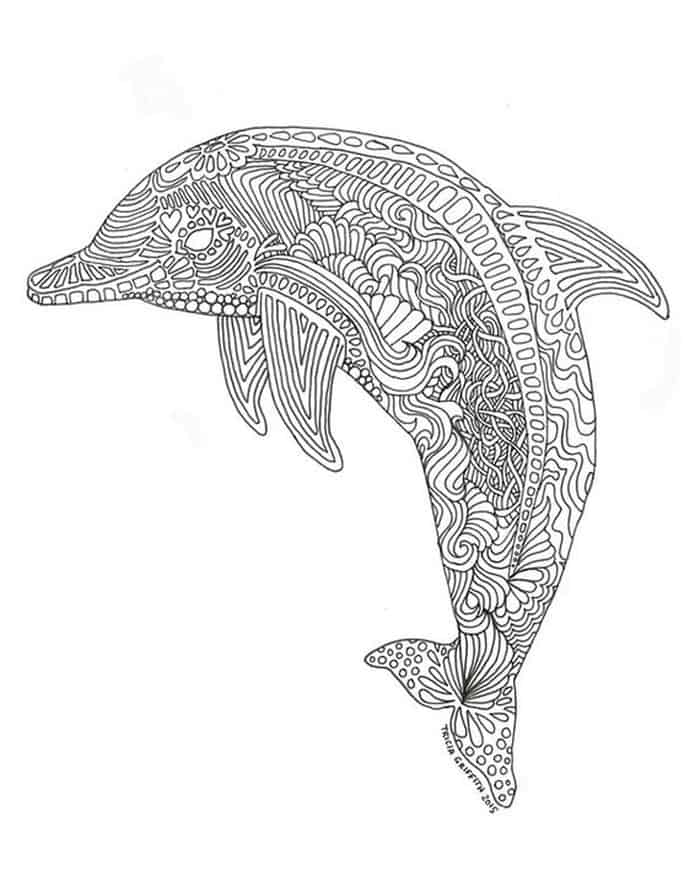 Dolphin Mandala Coloring Pages