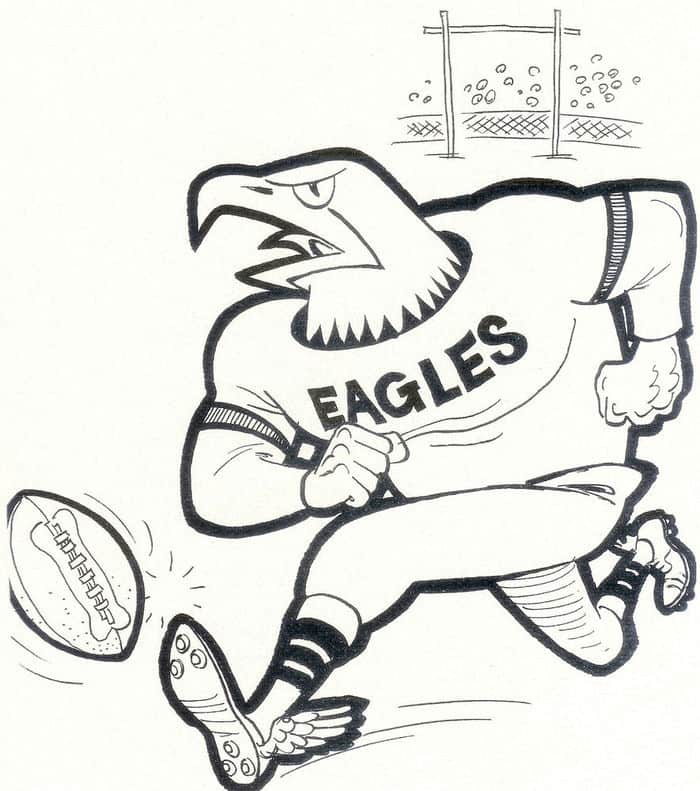 Eagle Football Player Coloring Pages