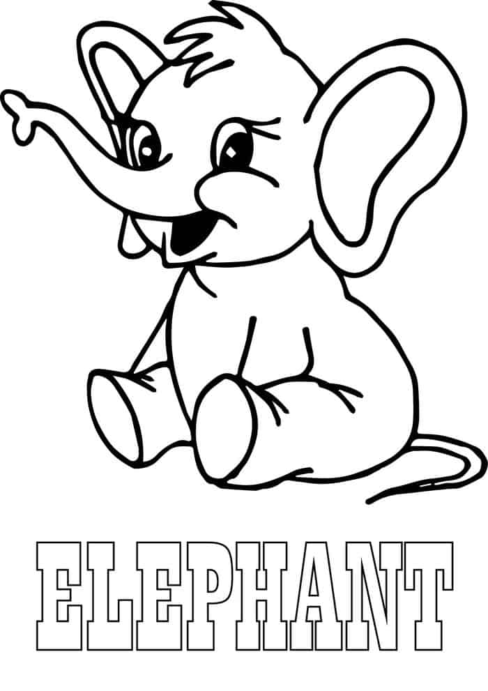 Elephant Baby Coloring Pages