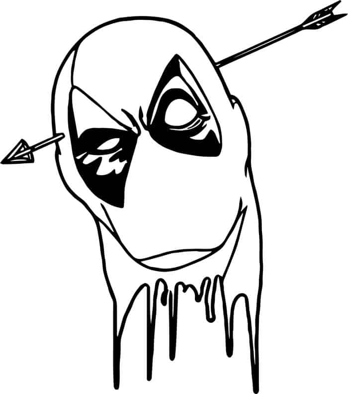 Face Coloring Pages Deadpool