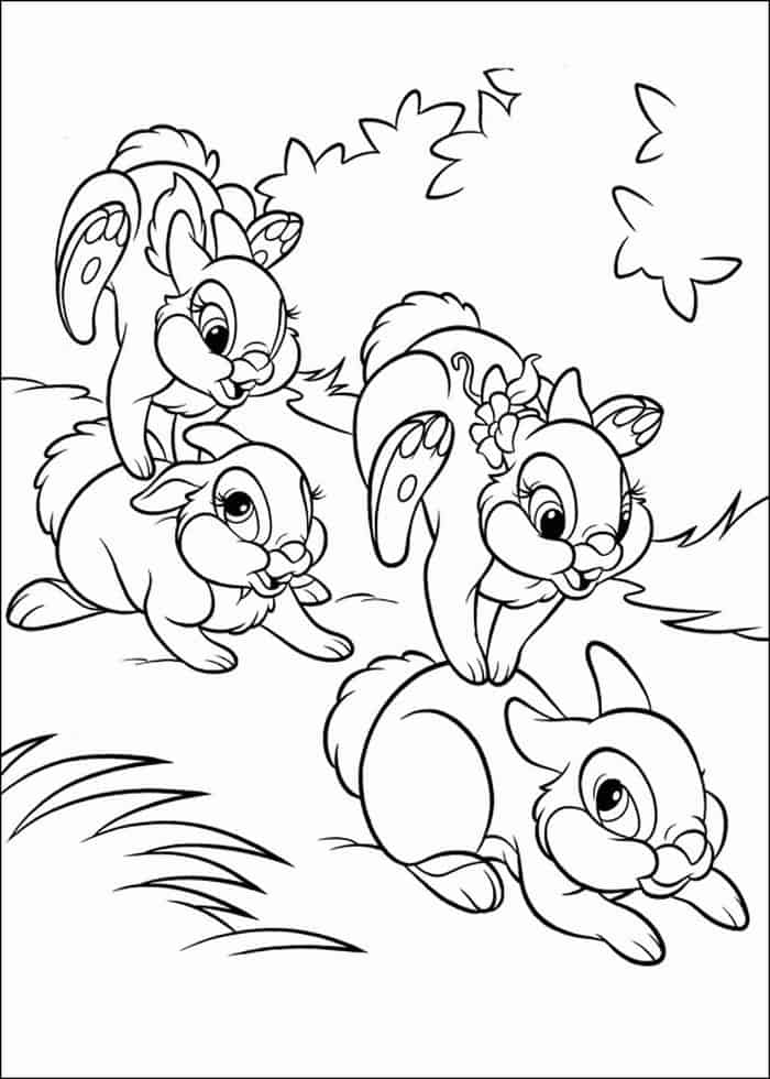 Fairy Rabbit Coloring Pages