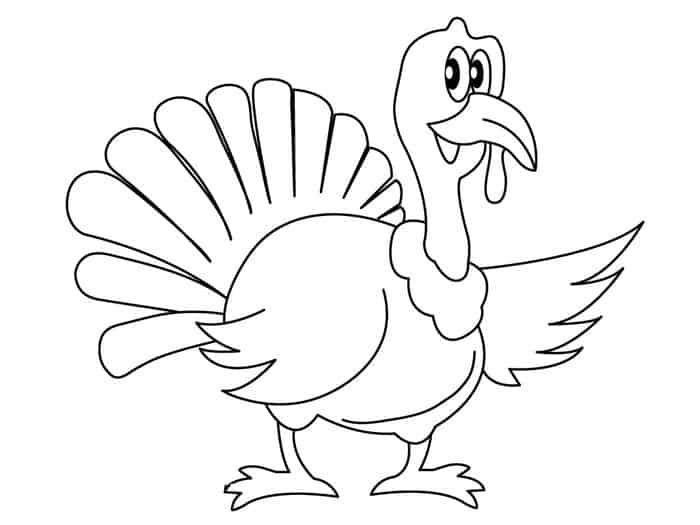 Featherless Turkey Coloring Pages