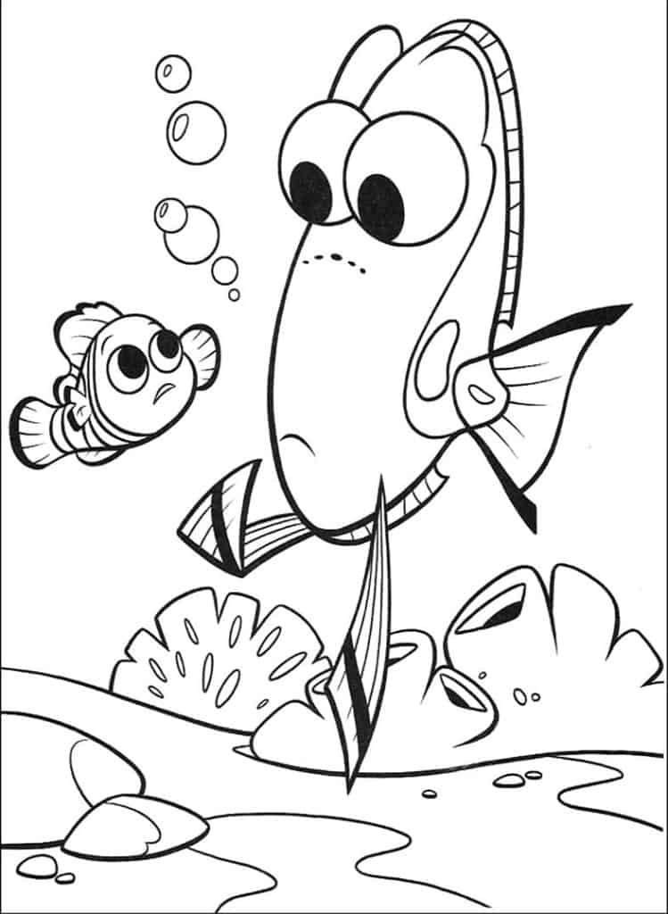 Finding Nemo And Finding Dory Printable Coloring Pages